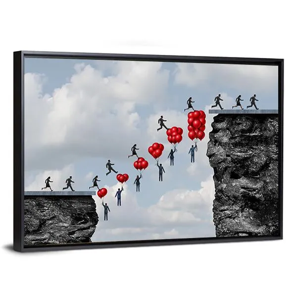 Business Teamwork Success Canvas Wall Art
