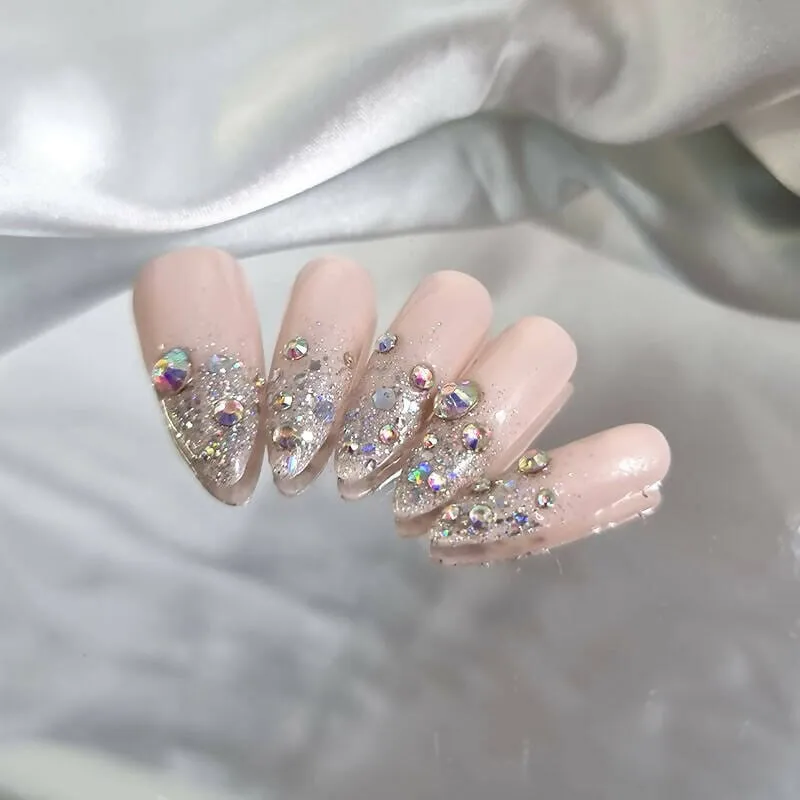 Carat Wedding Reusable Handmade Press-On Nails