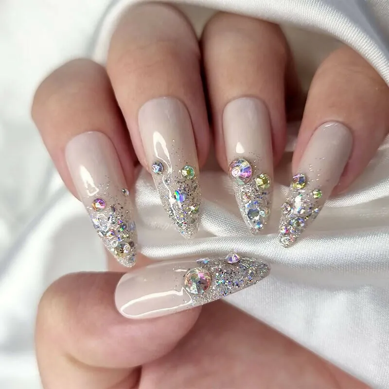 Carat Wedding Reusable Handmade Press-On Nails