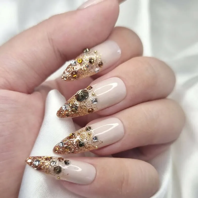 Carat Wedding Reusable Handmade Press-On Nails