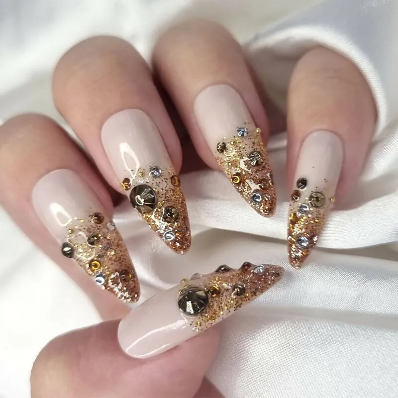 Carat Wedding Reusable Handmade Press-On Nails