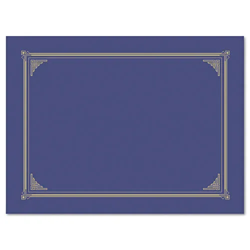 Certificate/document Cover, 12.5 X 9.75, Metallic Blue, 6/pack