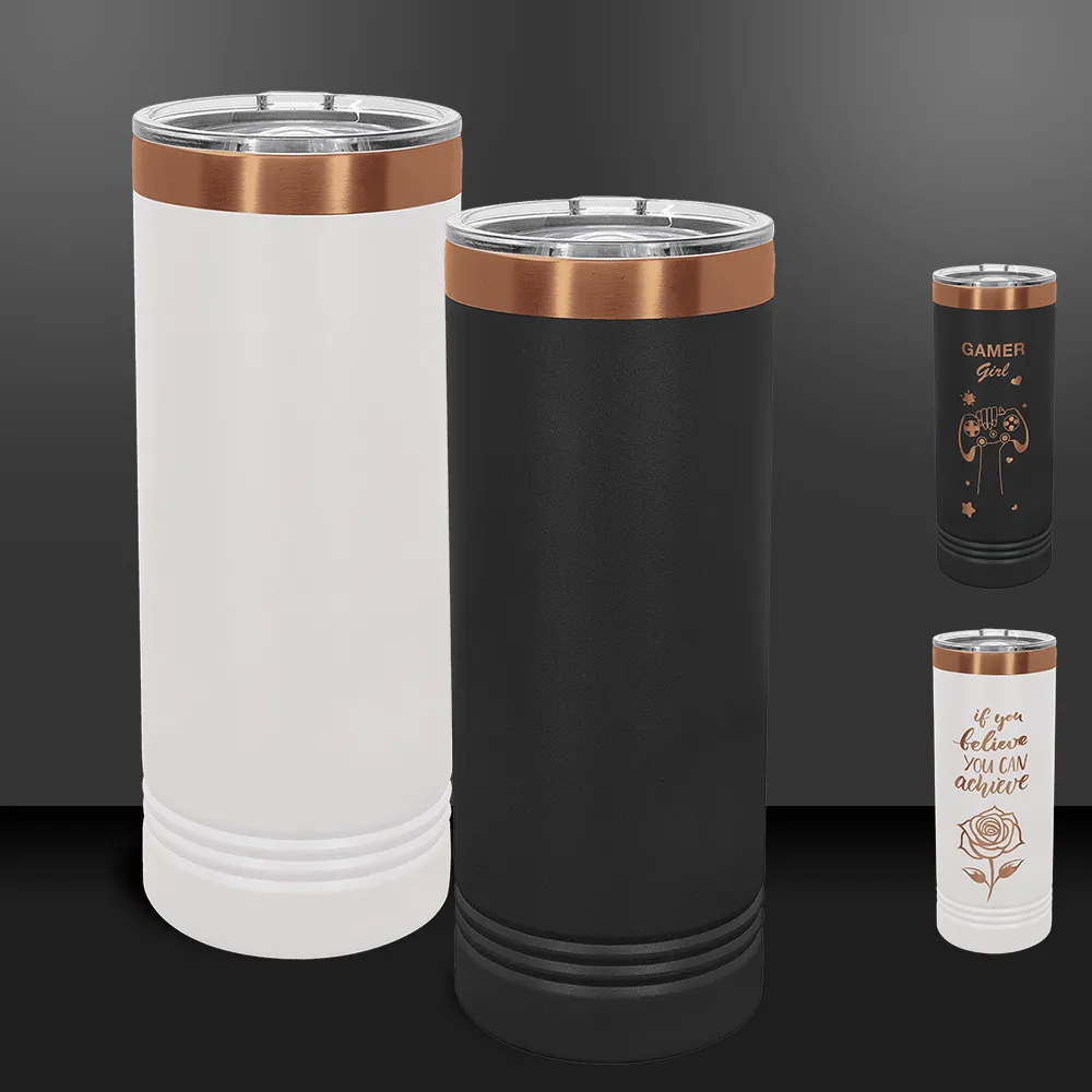 Copper Ion-Plated 22 oz Skinny Polar Camel Tumblers