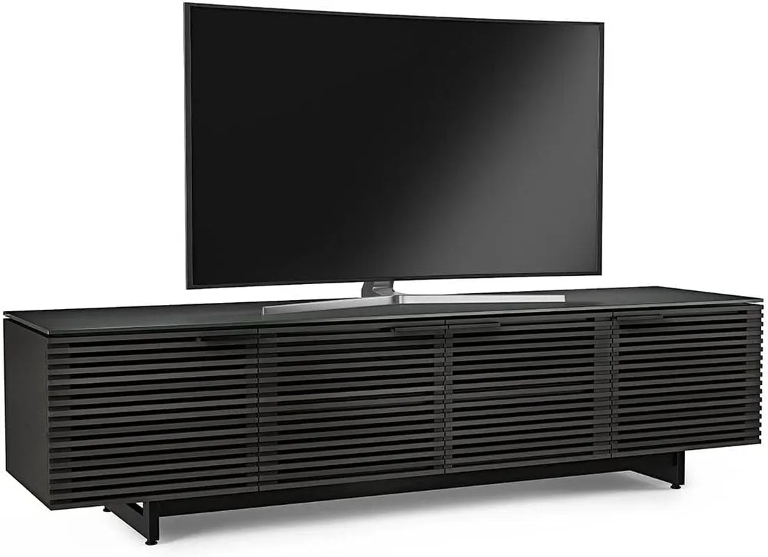 Corridor 8173 Quad-Width Low Media Cabinet, Charcoal