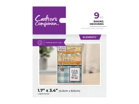 Crafter's Companion Kitchen Collection - Metal Die - Baking Memories