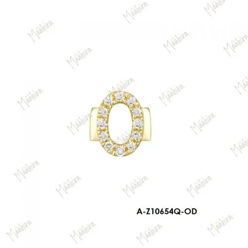Diamond Sliding Letter O Charm