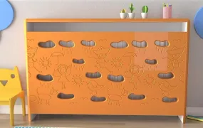 Distinct Kids Bespoke Radiator Cabinet Cover CLOUDS for Children's Bedroom Nursery Playroom