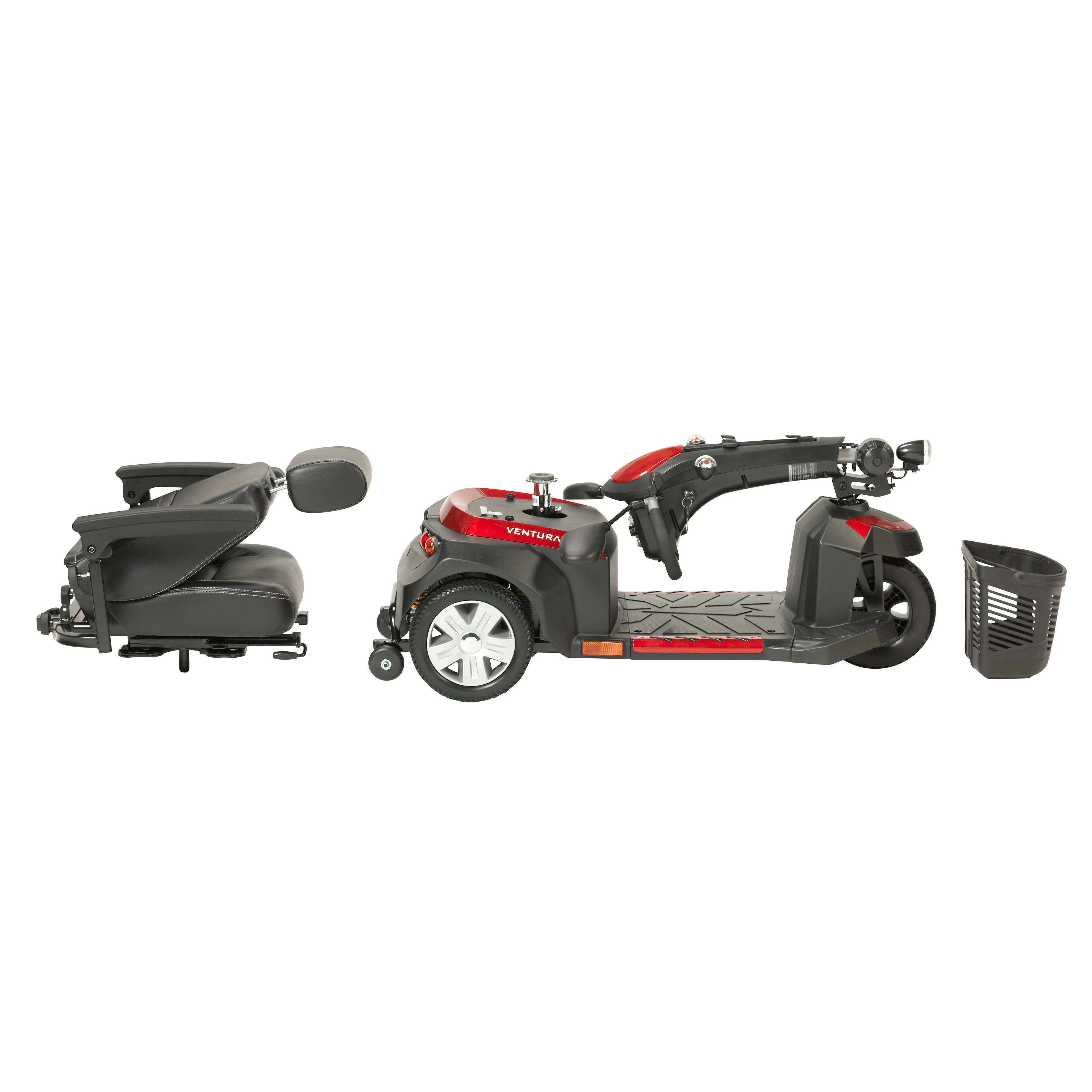 Drive Medical Ventura Power 3-Wheel Mobility Scooter With Captain Seat
