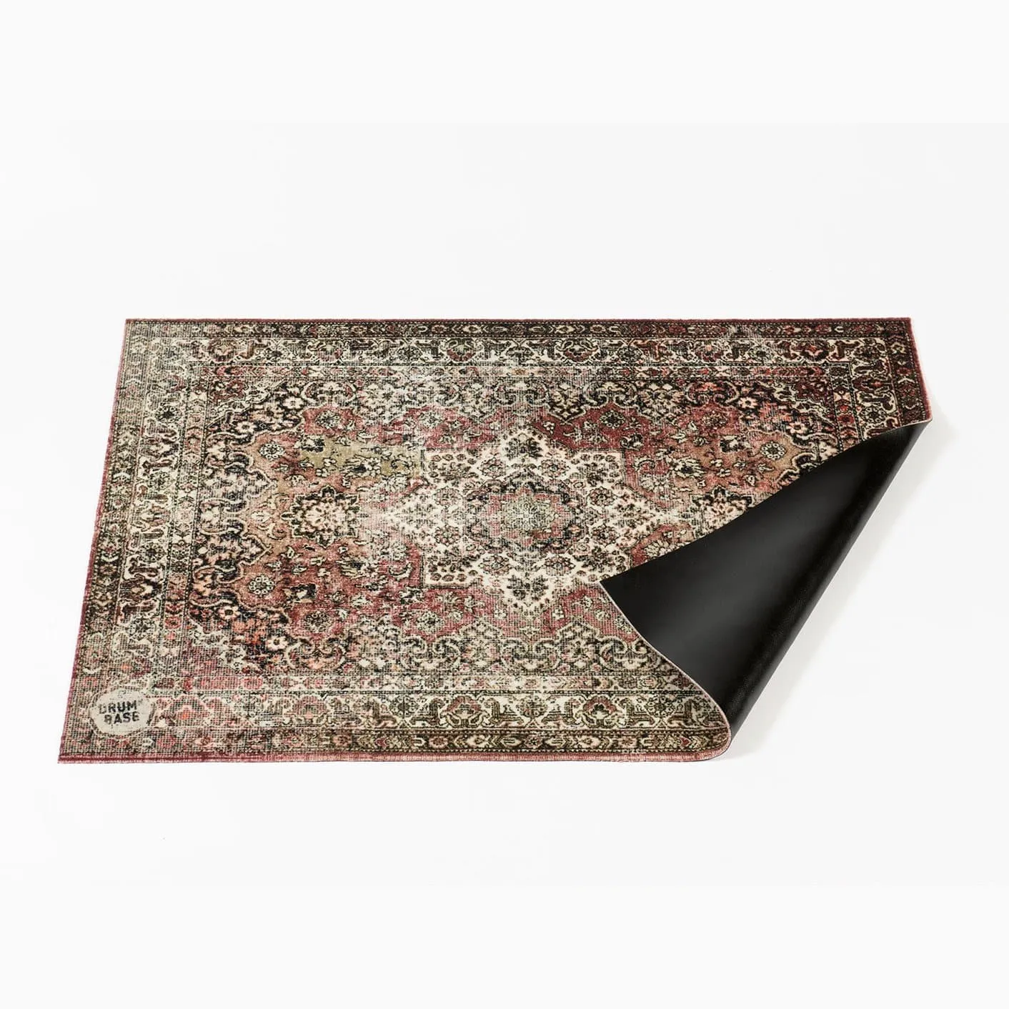 DRUMnBASE Vintage Persian Style Drum Rug 4.26' x 3' Classic Worn