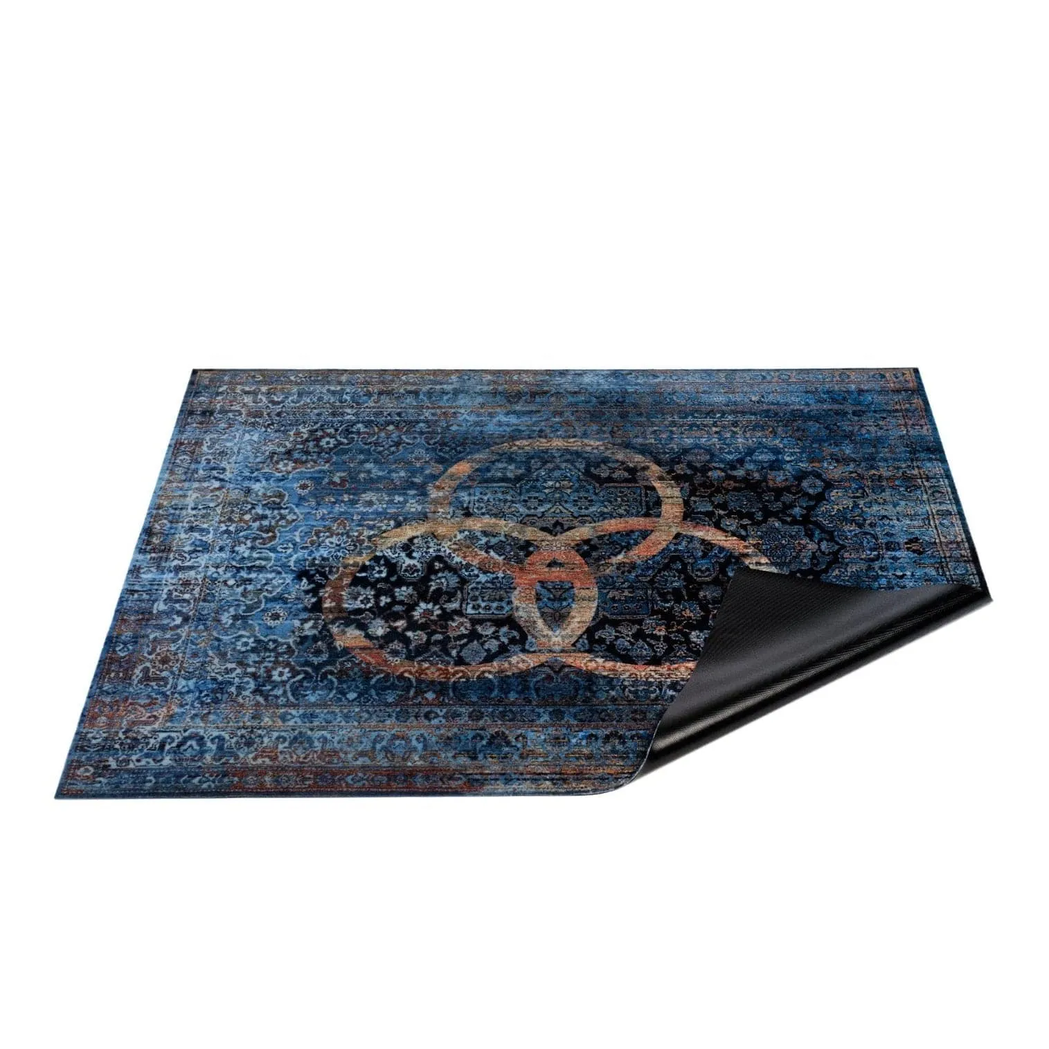 DRUMnBASE Vintage Persian Style Drum Rug 6' x 5.25' Bonzo