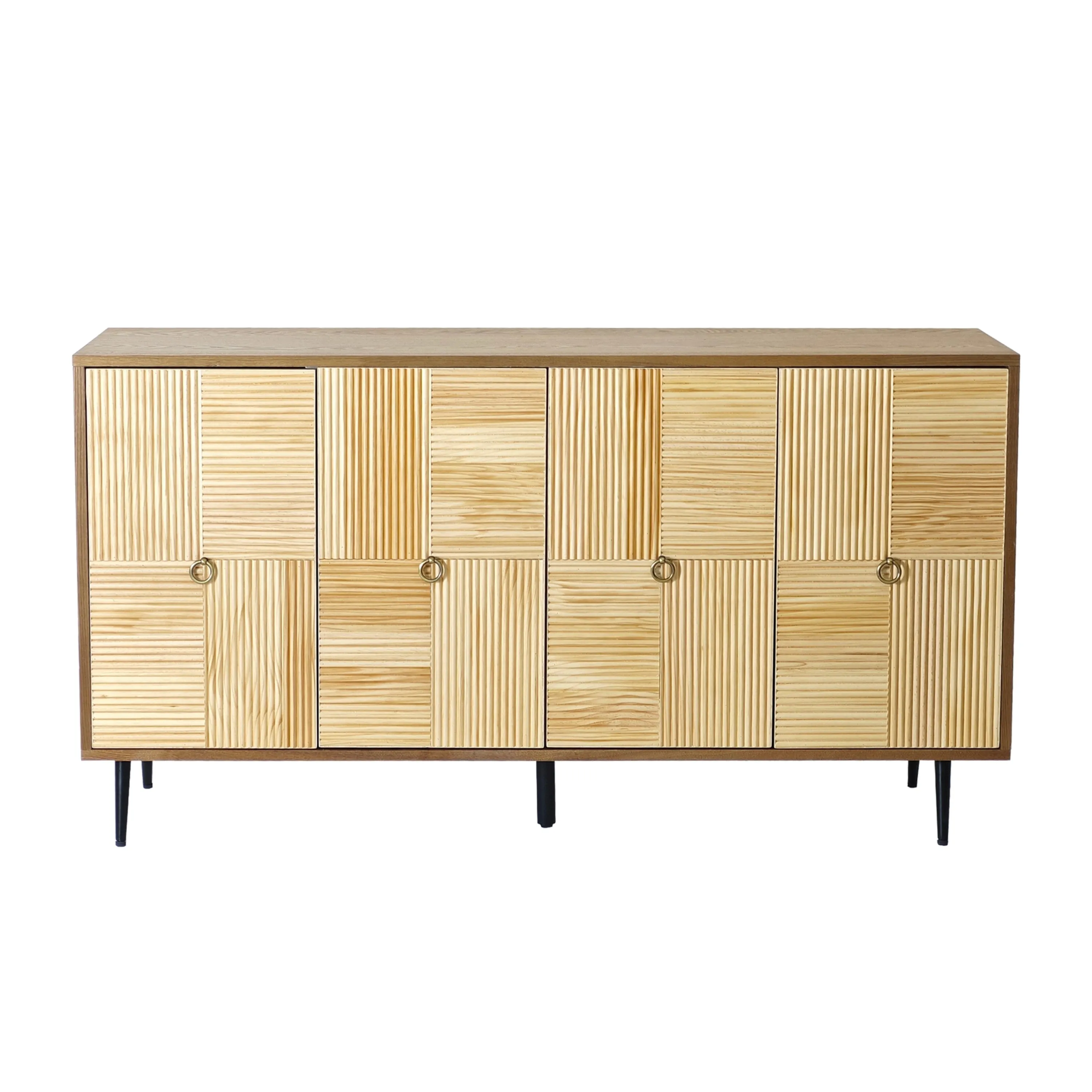 Emerson Vintage 4-Door Cabinet - Brown