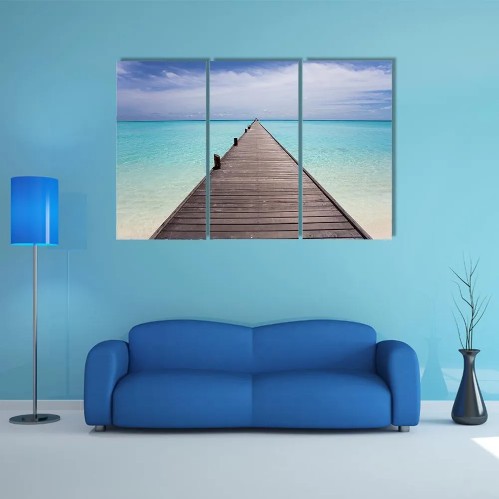 Endless Maldivian Runway Canvas Wall Art