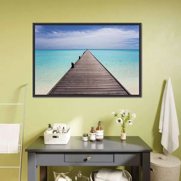 Endless Maldivian Runway Canvas Wall Art