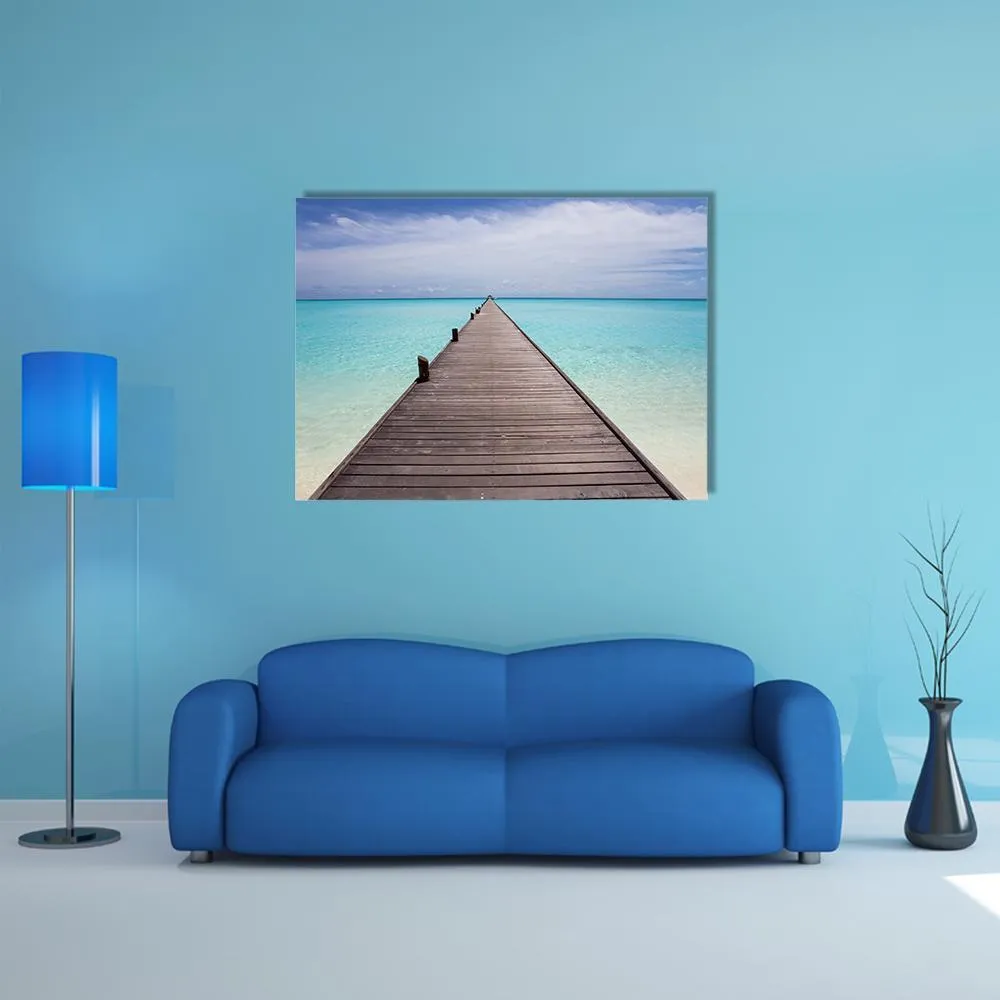 Endless Maldivian Runway Canvas Wall Art