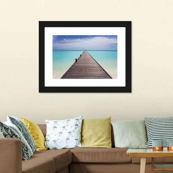 Endless Maldivian Runway Canvas Wall Art