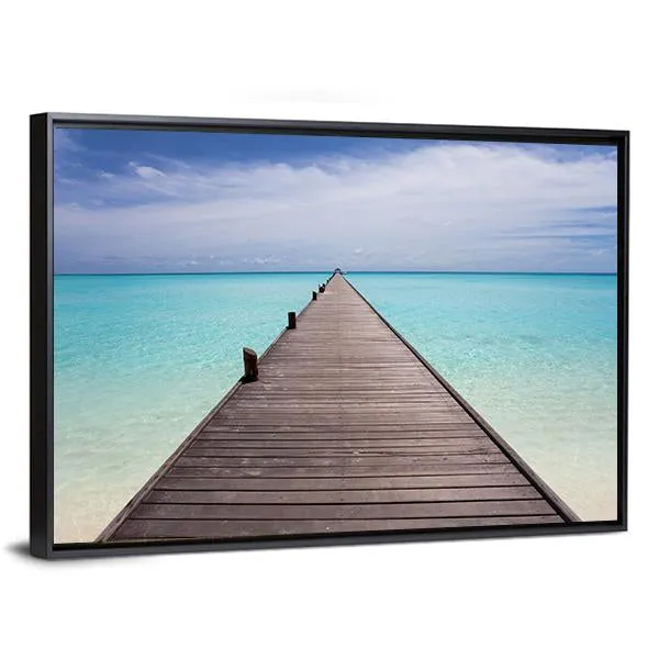 Endless Maldivian Runway Canvas Wall Art