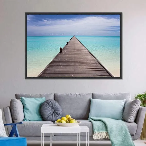 Endless Maldivian Runway Canvas Wall Art