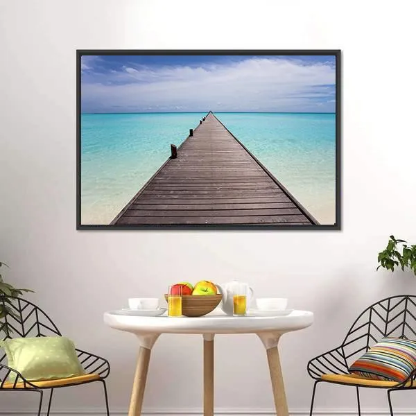 Endless Maldivian Runway Canvas Wall Art