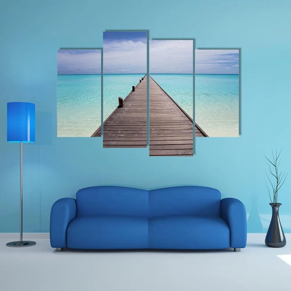 Endless Maldivian Runway Canvas Wall Art