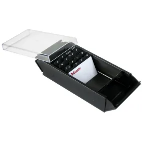 Esselte Metal Business Card Case Holder A-Z Sorter 600 Card Capacity Black