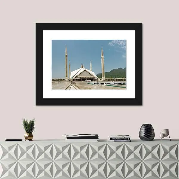 Faisal Mosque In Islamabad Canvas Wall Art