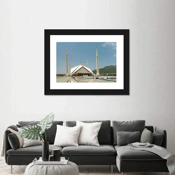 Faisal Mosque In Islamabad Canvas Wall Art