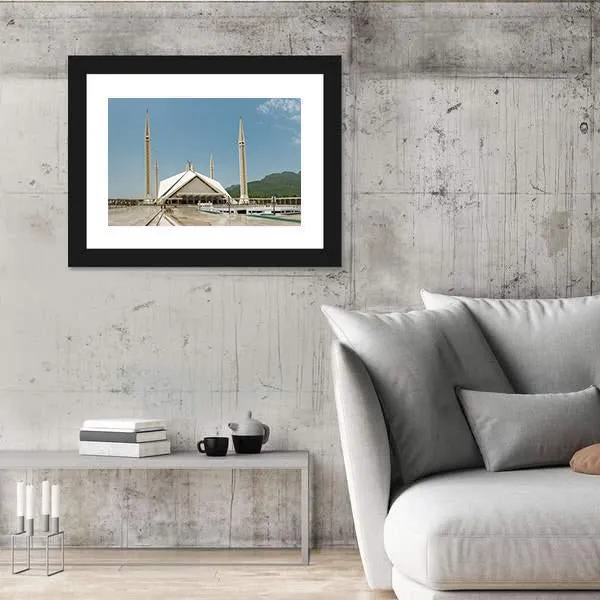 Faisal Mosque In Islamabad Canvas Wall Art