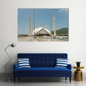 Faisal Mosque In Islamabad Canvas Wall Art