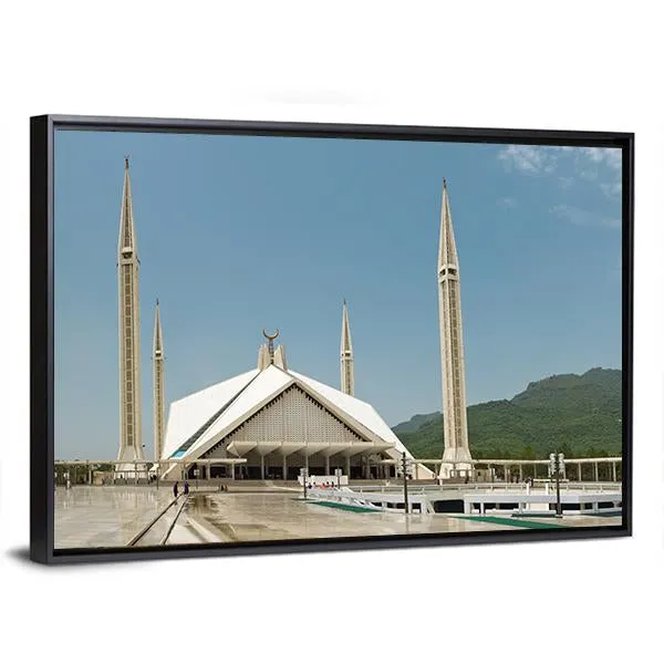Faisal Mosque In Islamabad Canvas Wall Art
