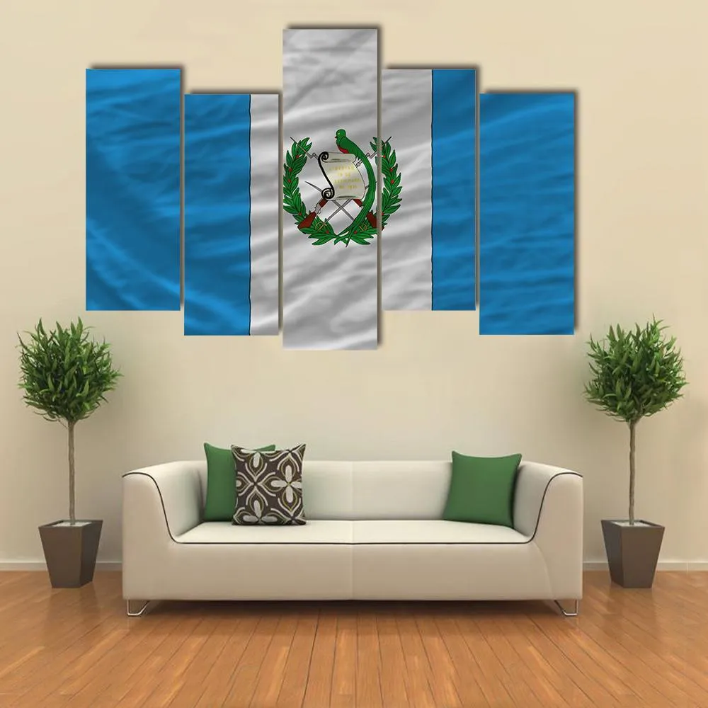 Flag Of Guatemala Canvas Wall Art