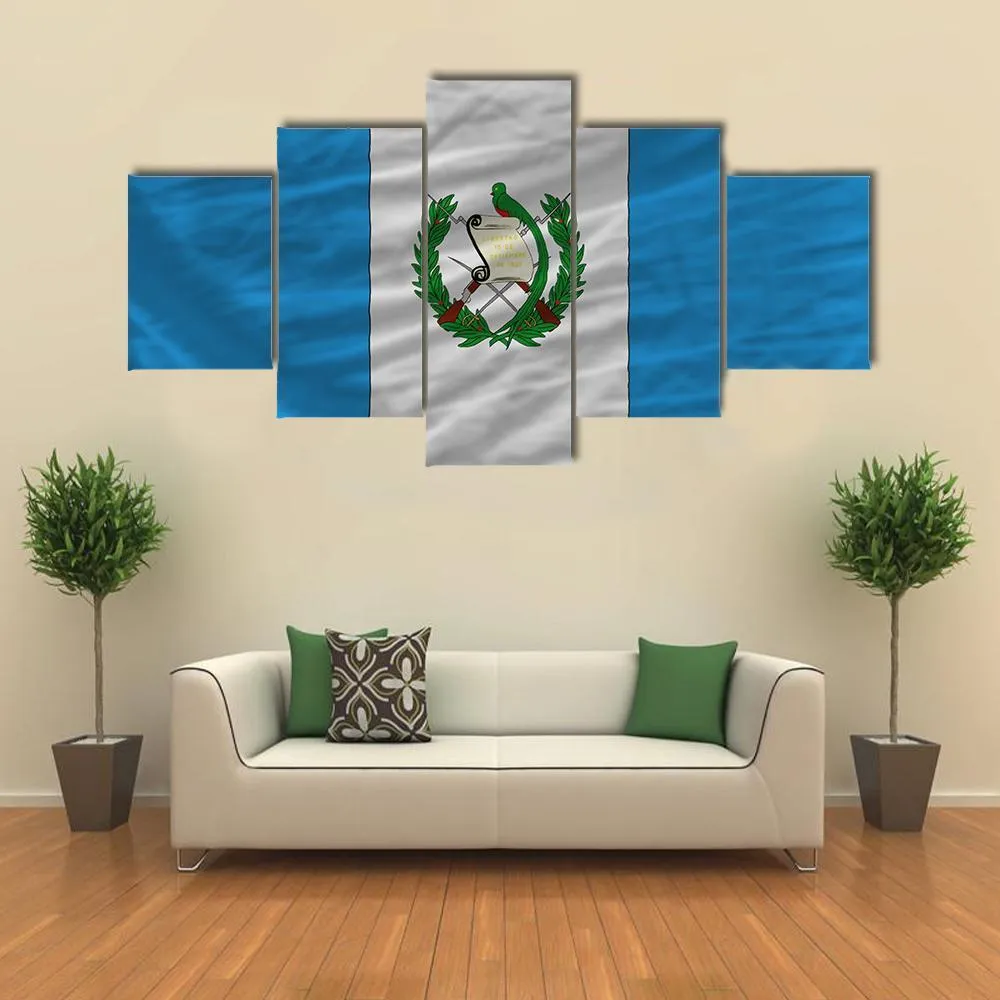 Flag Of Guatemala Canvas Wall Art