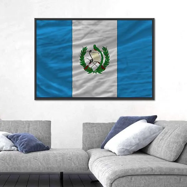 Flag Of Guatemala Canvas Wall Art