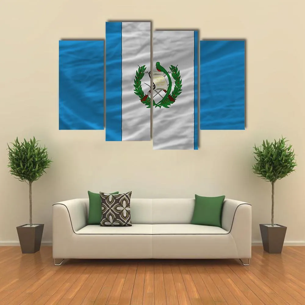 Flag Of Guatemala Canvas Wall Art