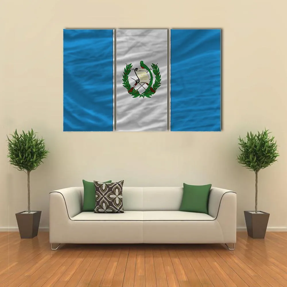 Flag Of Guatemala Canvas Wall Art