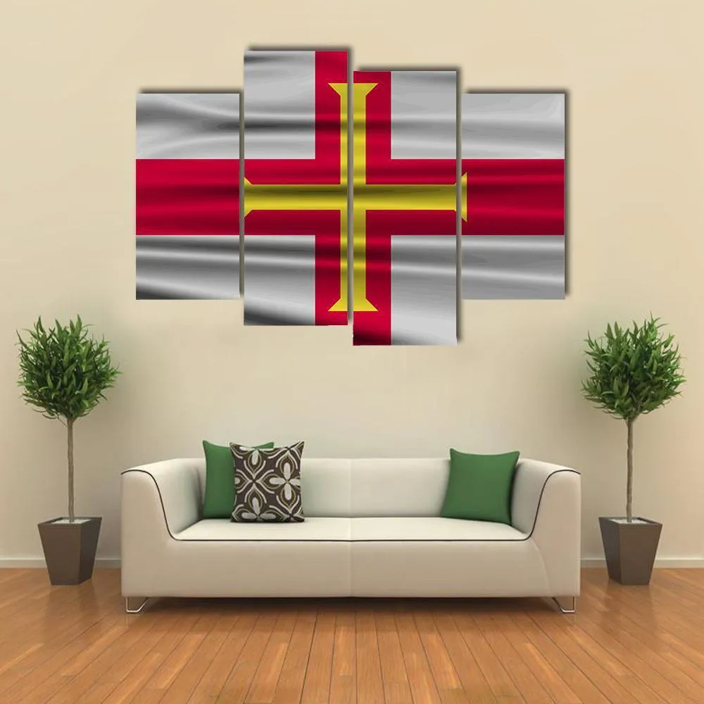 Flag Of Guernsey Canvas Wall Art