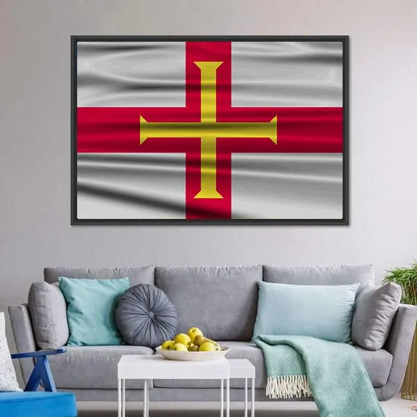 Flag Of Guernsey Canvas Wall Art
