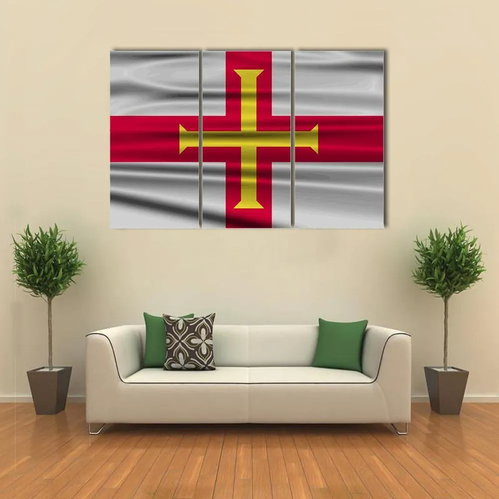 Flag Of Guernsey Canvas Wall Art