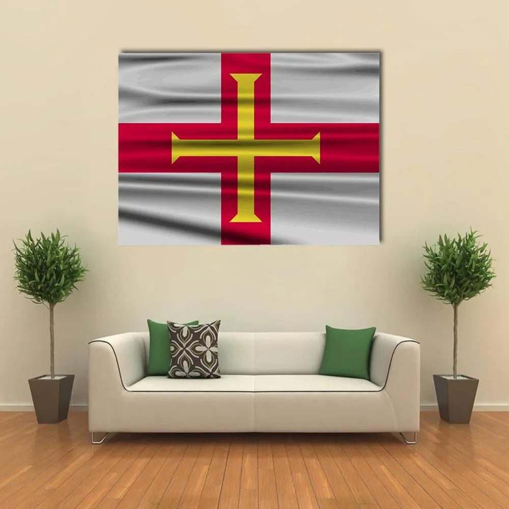 Flag Of Guernsey Canvas Wall Art