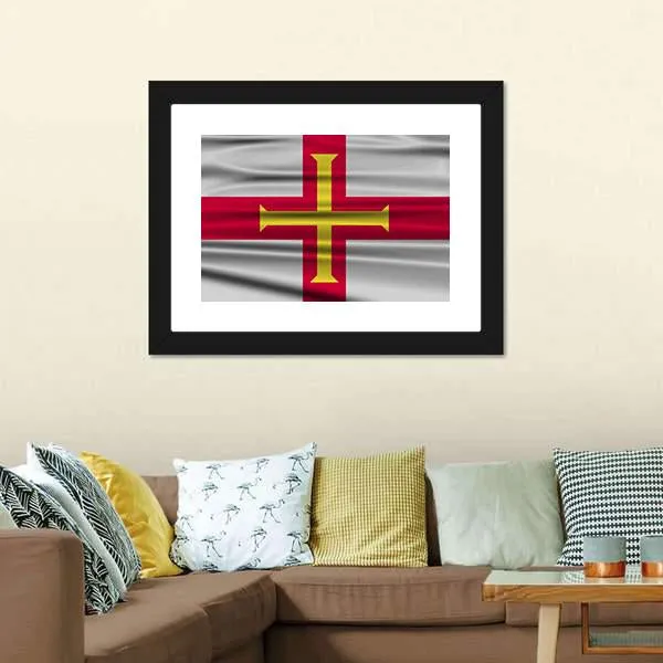 Flag Of Guernsey Canvas Wall Art