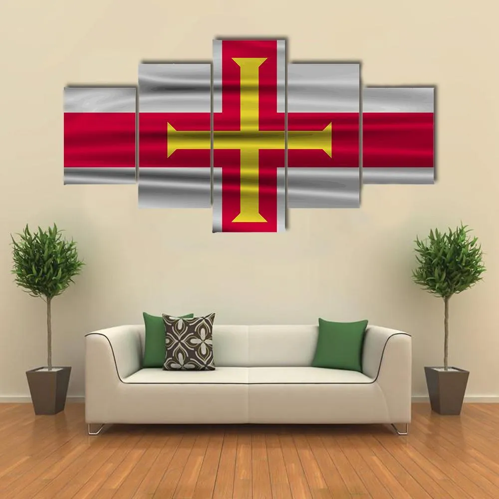 Flag Of Guernsey Canvas Wall Art