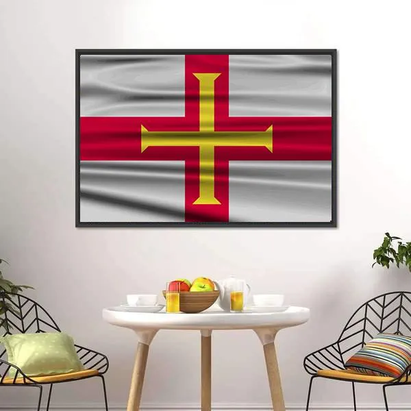 Flag Of Guernsey Canvas Wall Art