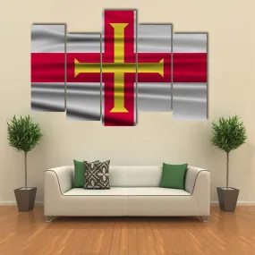 Flag Of Guernsey Canvas Wall Art