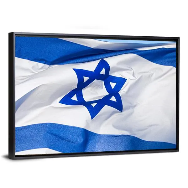 Flag Of Israel Canvas Wall Art