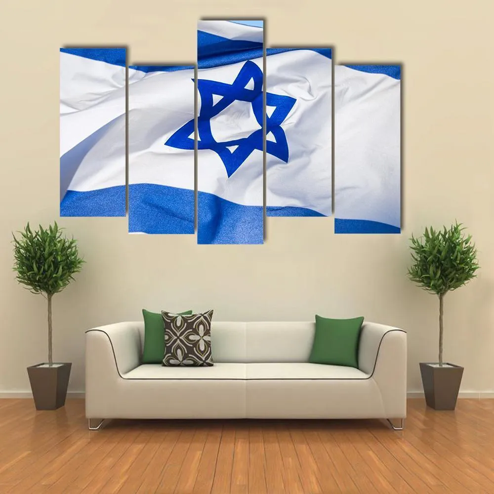 Flag Of Israel Canvas Wall Art