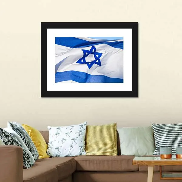 Flag Of Israel Canvas Wall Art