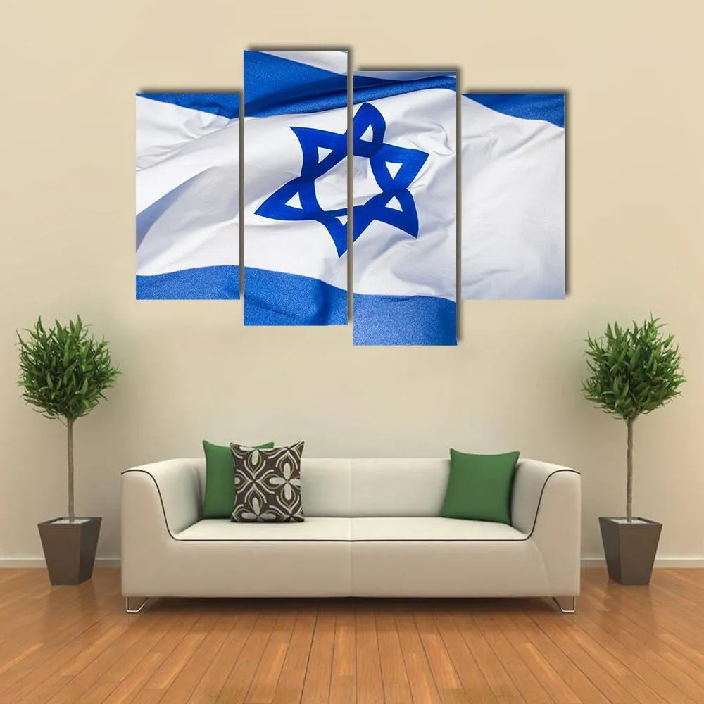Flag Of Israel Canvas Wall Art