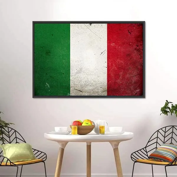 Flag Of Italy Canvas Wall Art