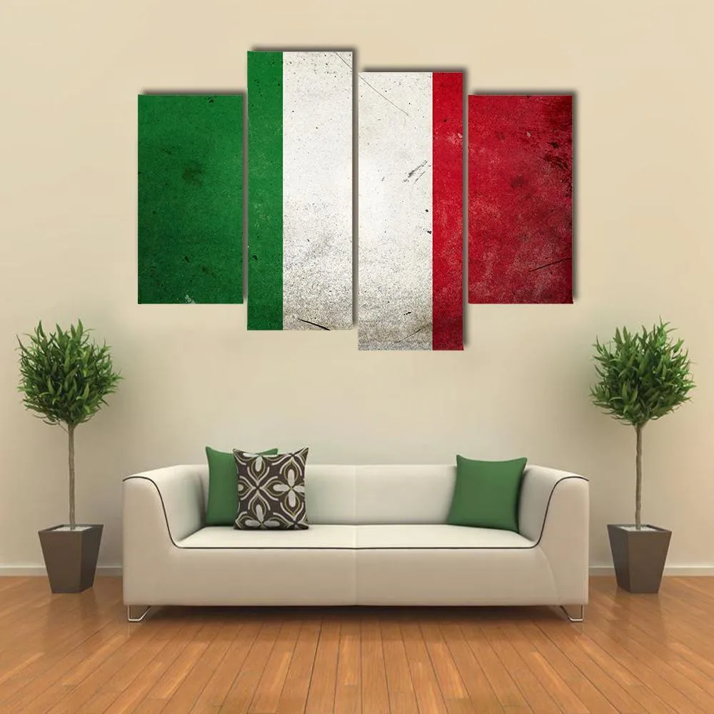 Flag Of Italy Canvas Wall Art