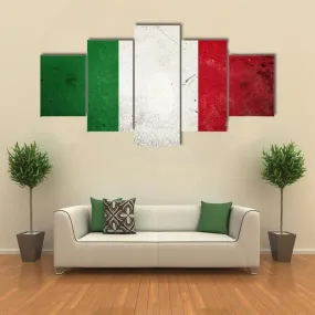 Flag Of Italy Canvas Wall Art