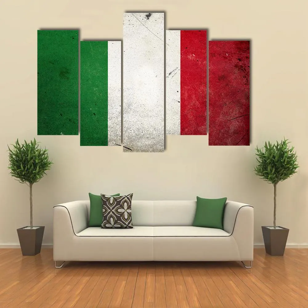 Flag Of Italy Canvas Wall Art